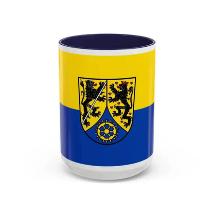 Flag of Kronach Germany - Accent Coffee Mug 15oz Navy - Go Mug Yourself