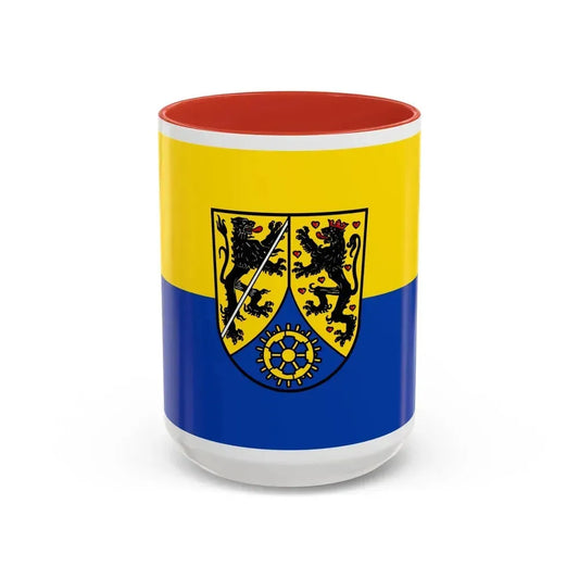 Flag of Kronach Germany - Accent Coffee Mug 15oz Red - Go Mug Yourself