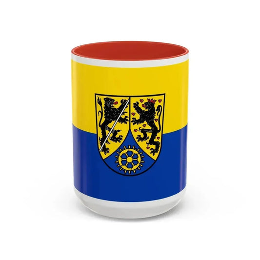 Flag of Kronach Germany - Accent Coffee Mug 15oz Red - Go Mug Yourself