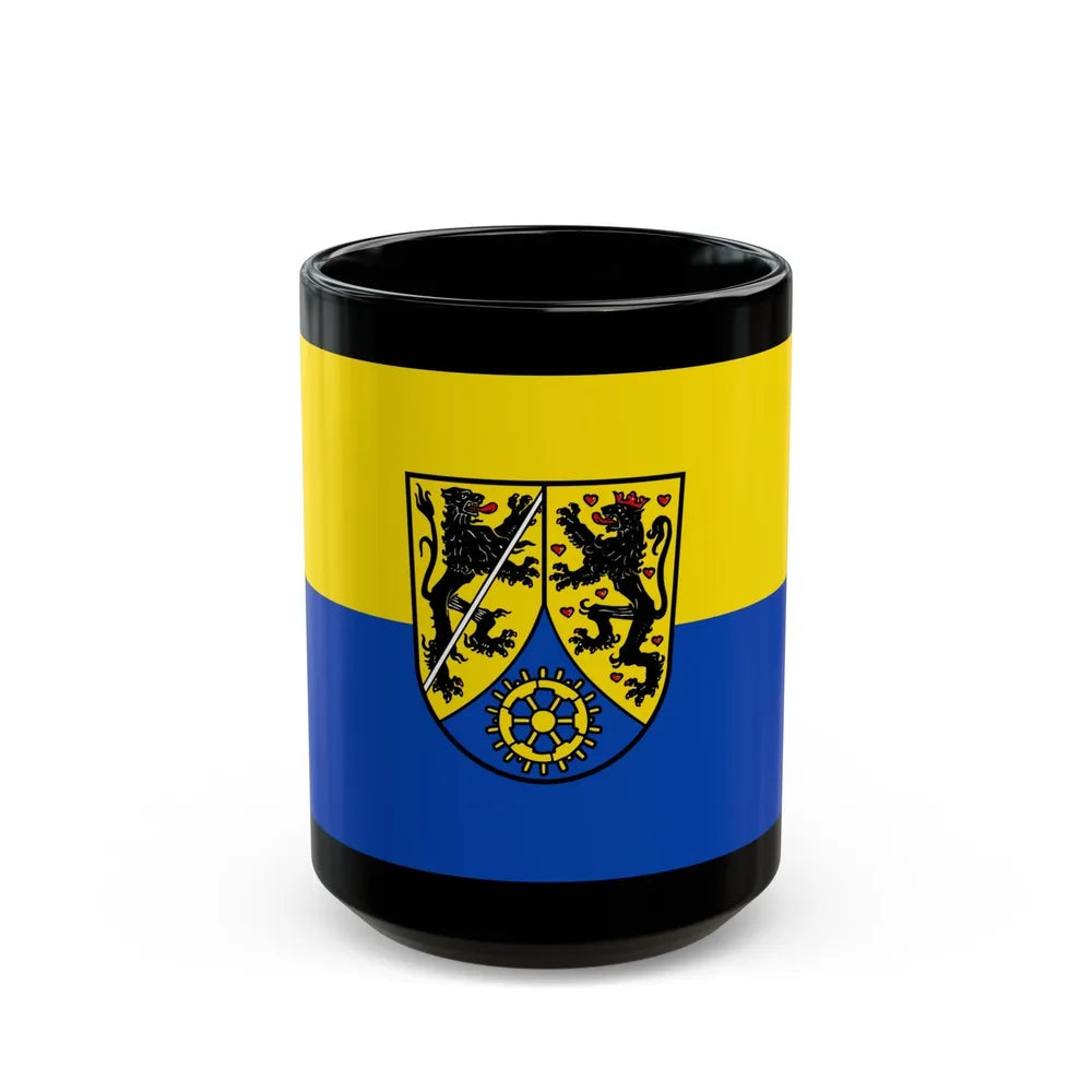 Flag of Kronach Germany - Black Coffee Mug-15oz-Go Mug Yourself