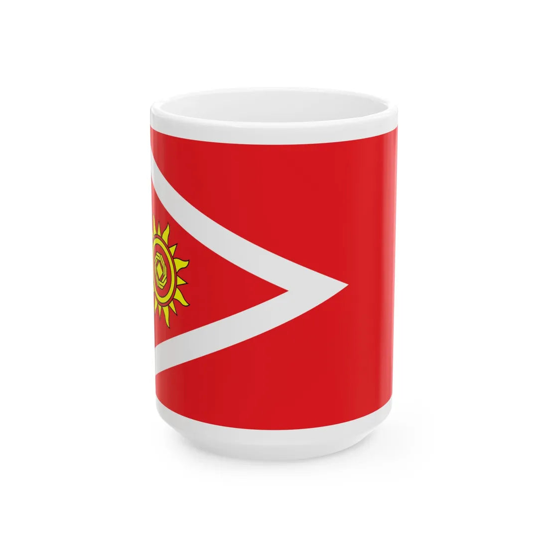 Flag of Kropyvnytskyi Raion (Ukraine) White Coffee Mug 15oz - Go Mug Yourself