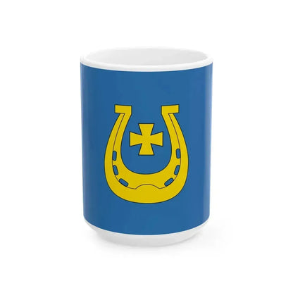 Flag of Kruhlaje (Belarus) White Coffee Mug 15oz - Go Mug Yourself