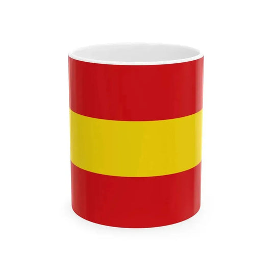 Flag of Kruishoutem (Belgium) White Coffee Mug 11oz - Go Mug Yourself