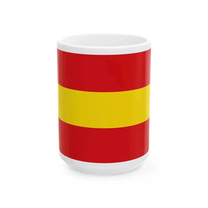 Flag of Kruishoutem (Belgium) White Coffee Mug 15oz - Go Mug Yourself