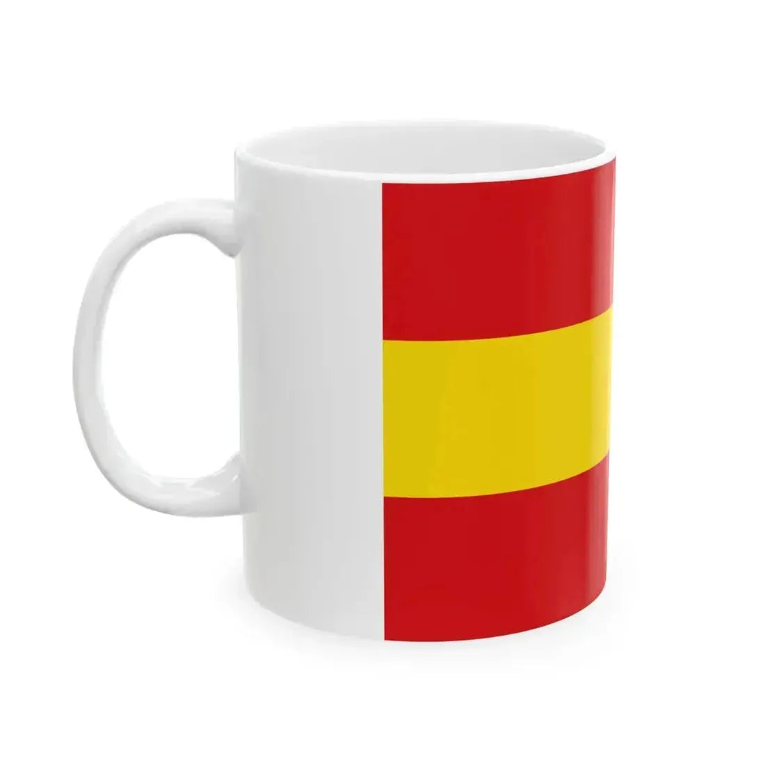 Flag of Kruishoutem (Belgium) White Coffee Mug - Go Mug Yourself