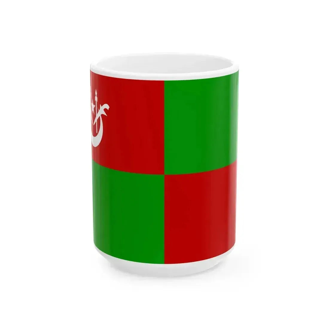 Flag of Kuala Krai Kelantan (Malaysia) White Coffee Mug 15oz - Go Mug Yourself