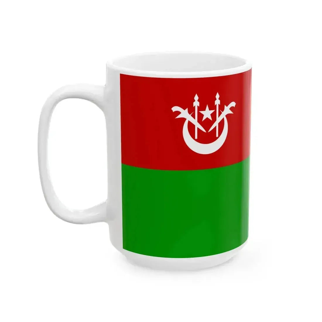 Flag of Kuala Krai Kelantan (Malaysia) White Coffee Mug - Go Mug Yourself