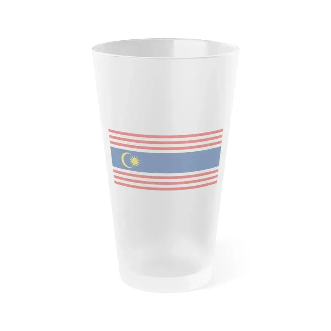 Flag of Kuala Lumpur Malaysia - Frosted Pint Glass 16oz 16oz Frosted - Go Mug Yourself
