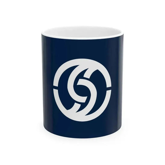 Flag of Kudamatsu Yamaguchi (Japan) White Coffee Mug 11oz - Go Mug Yourself