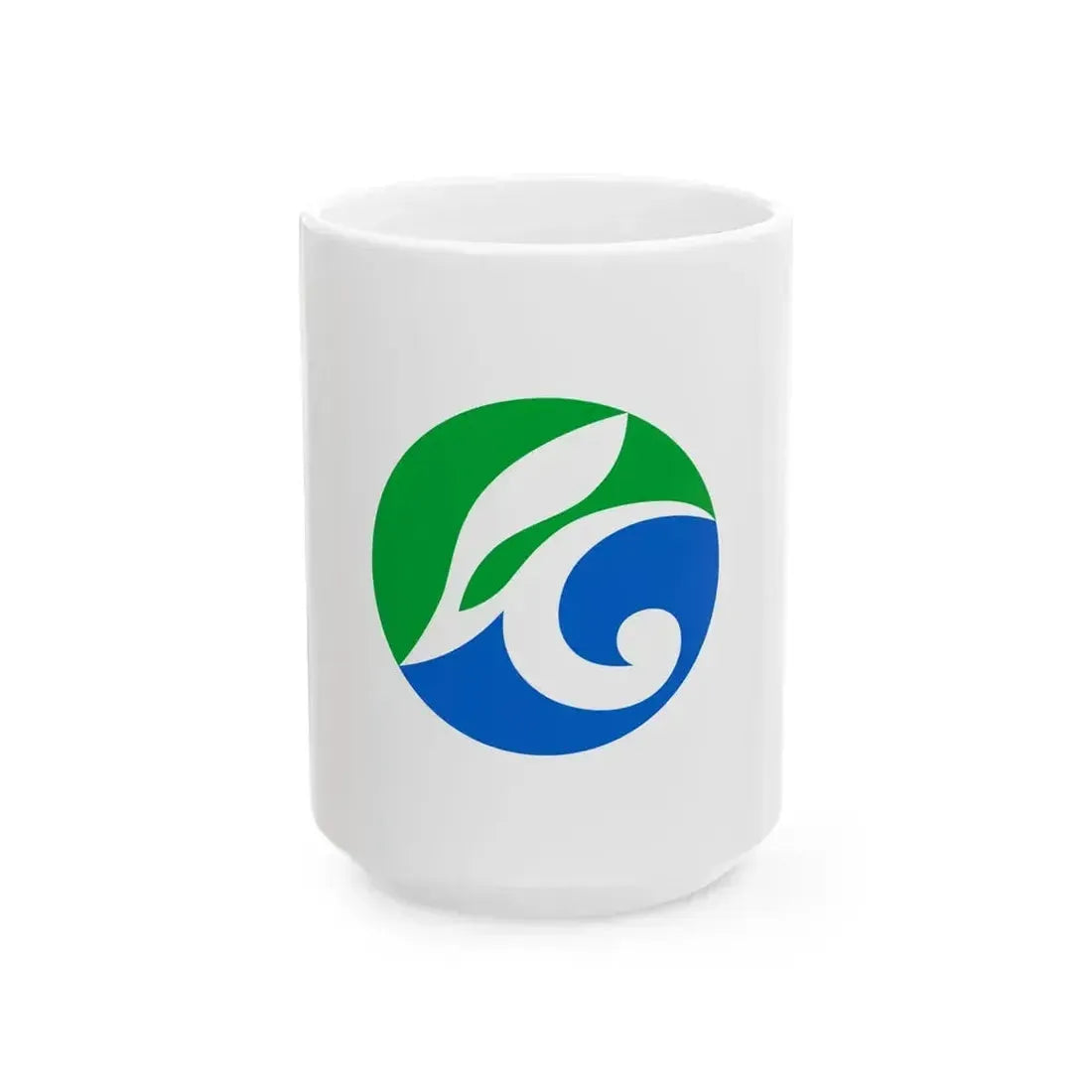 Flag of Kuji Iwate (Japan) White Coffee Mug 15oz - Go Mug Yourself