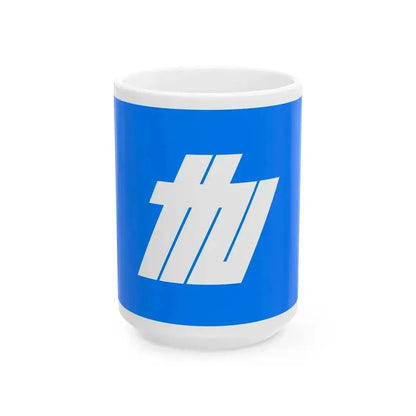 Flag of Kujukuri Chiba (Japan) White Coffee Mug 15oz - Go Mug Yourself