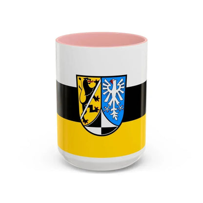 Flag of Kulmbach Germany - Accent Coffee Mug 15oz Pink - Go Mug Yourself