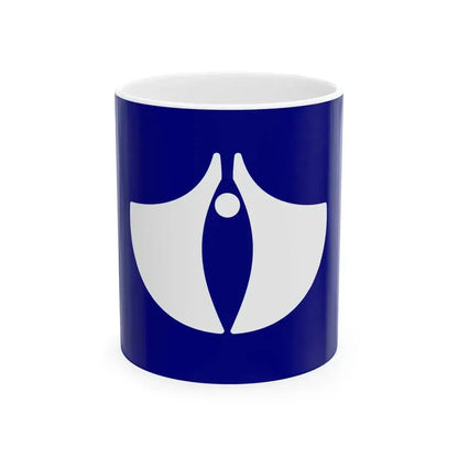 Flag of Kumaishi Hokkaido 1968-2005 (Japan) White Coffee Mug 11oz - Go Mug Yourself