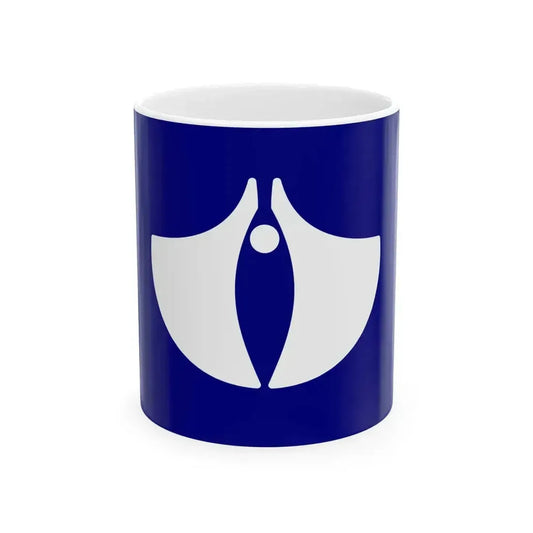 Flag of Kumaishi Hokkaido 1968-2005 (Japan) White Coffee Mug 11oz - Go Mug Yourself