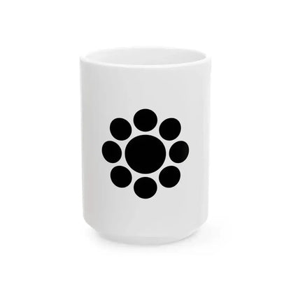 Flag of Kumamoto Domain (Japan) White Coffee Mug 15oz - Go Mug Yourself