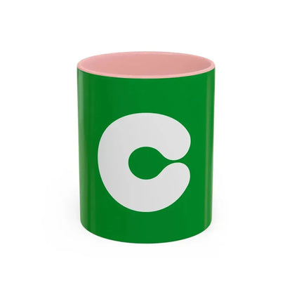 Flag of Kumamoto Kumamoto Japan - Accent Coffee Mug 11oz Pink - Go Mug Yourself