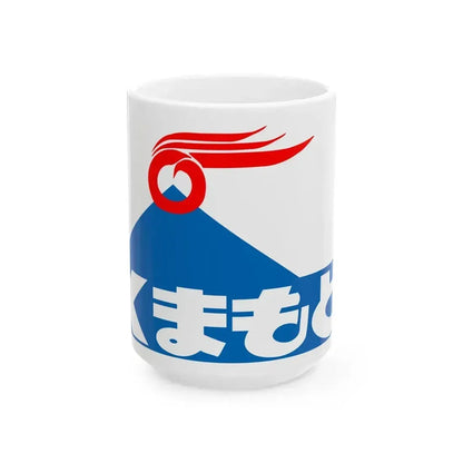 Flag of Kumamoto Prefecture 1960 (Japan) White Coffee Mug 15oz - Go Mug Yourself