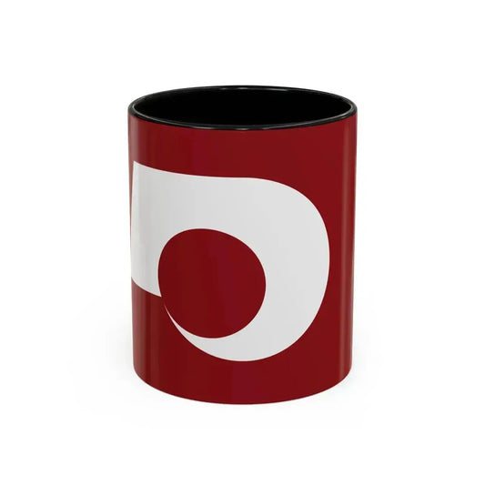 Flag of Kumamoto Prefecture Japan - Accent Coffee Mug 11oz Black - Go Mug Yourself