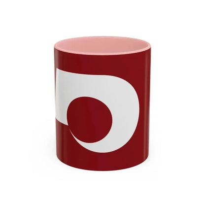 Flag of Kumamoto Prefecture Japan - Accent Coffee Mug 11oz Pink - Go Mug Yourself