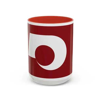 Flag of Kumamoto Prefecture Japan - Accent Coffee Mug 15oz Red - Go Mug Yourself