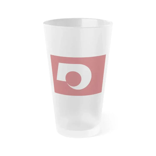 Flag of Kumamoto Prefecture Japan - Frosted Pint Glass 16oz 16oz Frosted - Go Mug Yourself