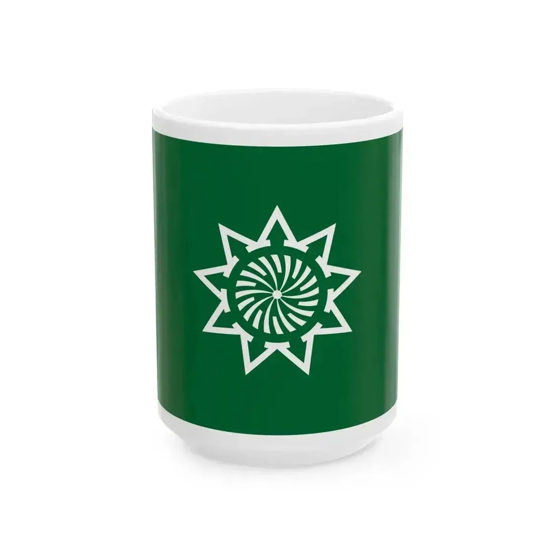 Flag of Kumatori Osaka (Japan) White Coffee Mug 15oz - Go Mug Yourself