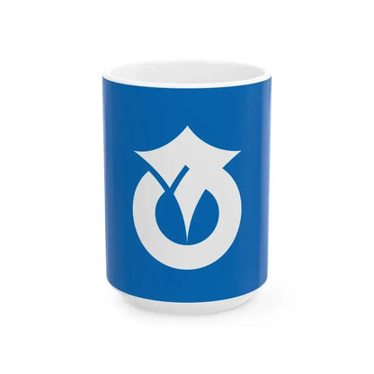 Flag of Kumiyama Kyoto (Japan) White Coffee Mug 15oz - Go Mug Yourself