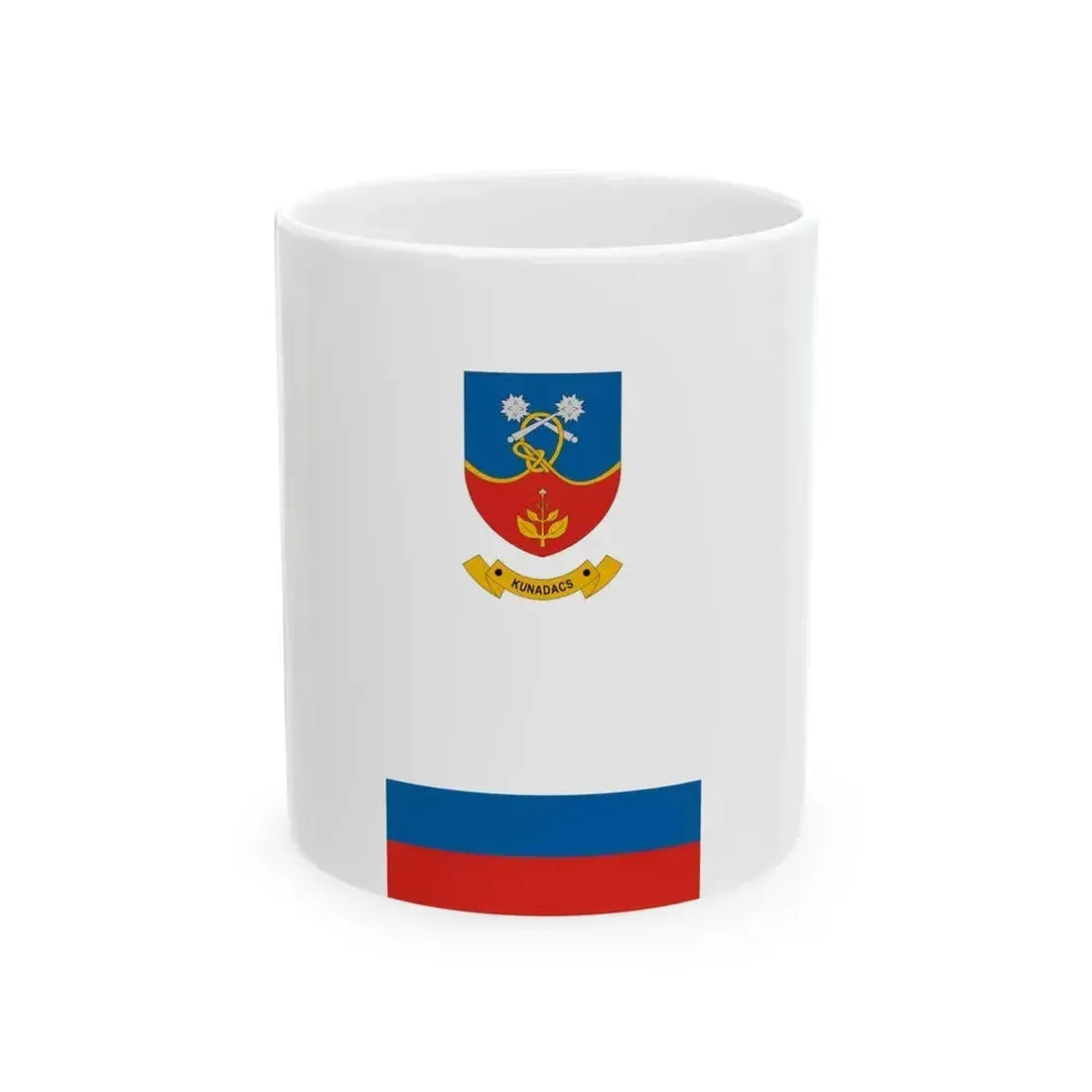 Flag of Kunadacs vertical (Hungary) White Coffee Mug 11oz - Go Mug Yourself