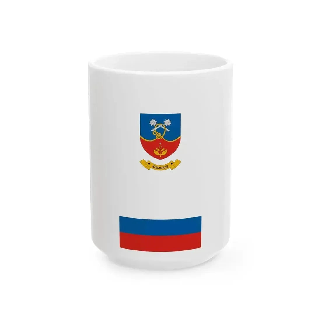 Flag of Kunadacs vertical (Hungary) White Coffee Mug 15oz - Go Mug Yourself