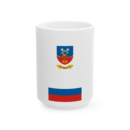 Flag of Kunadacs vertical (Hungary) White Coffee Mug 15oz - Go Mug Yourself