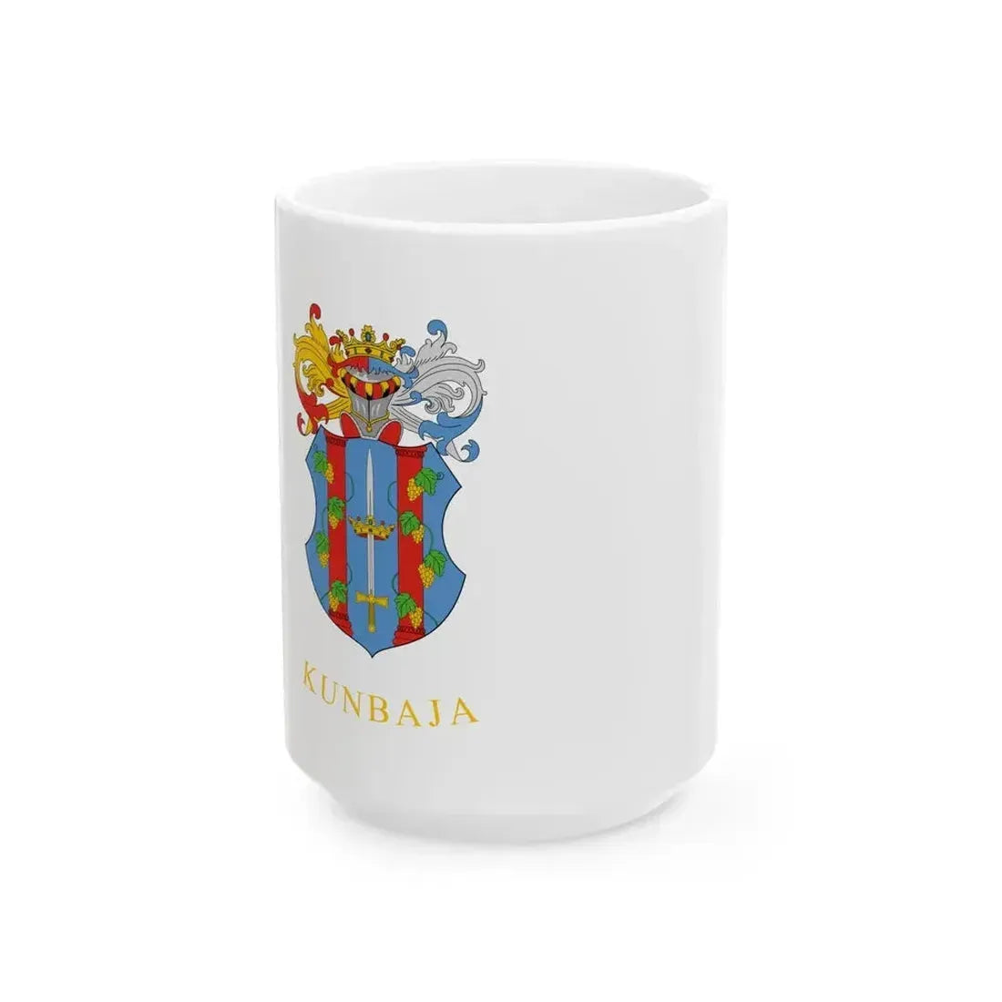 Flag of Kunbaja (Hungary) White Coffee Mug 15oz - Go Mug Yourself