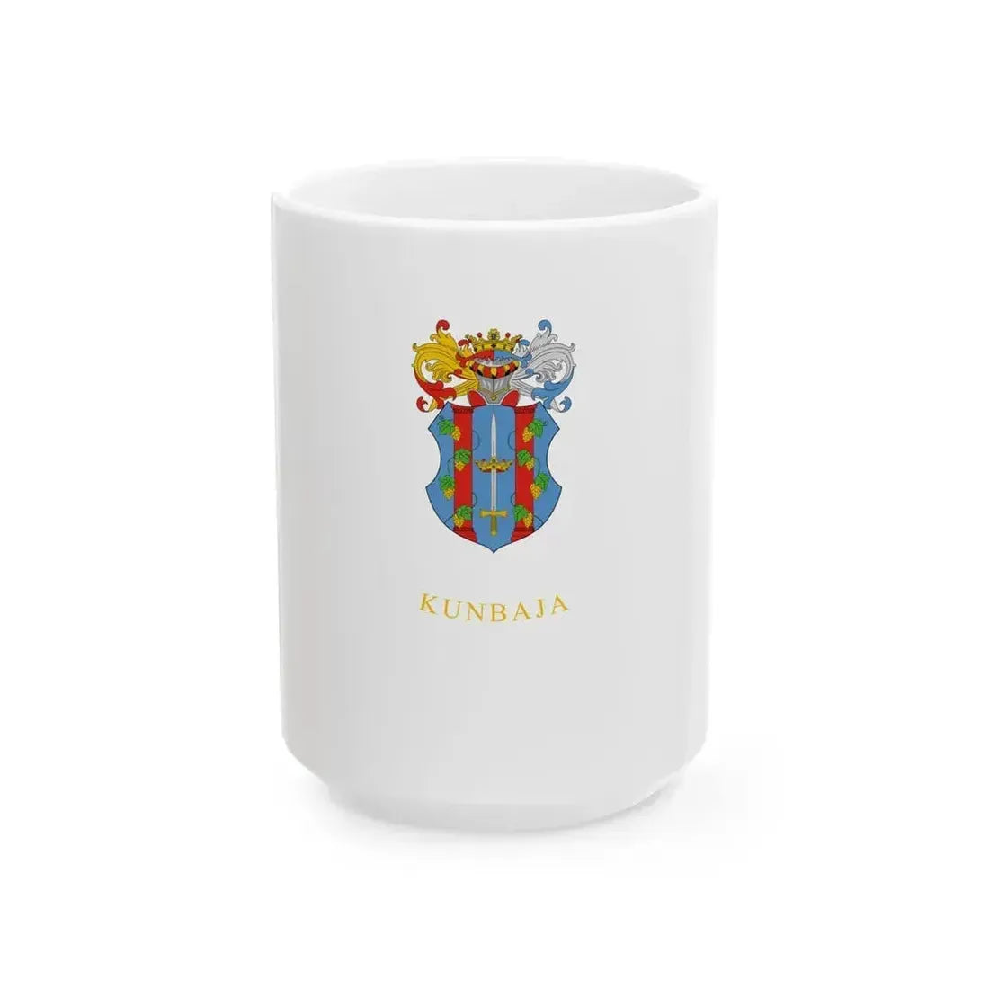 Flag of Kunbaja vertical (Hungary) White Coffee Mug 15oz - Go Mug Yourself