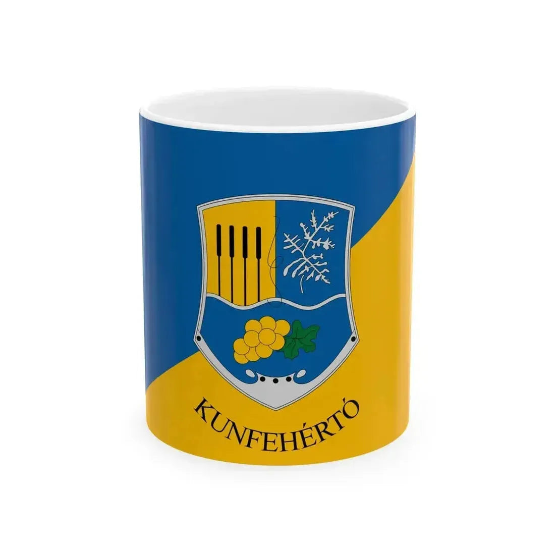 Flag of Kunfeherto (Hungary) White Coffee Mug 11oz - Go Mug Yourself