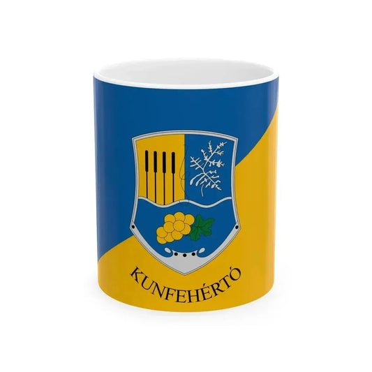 Flag of Kunfeherto (Hungary) White Coffee Mug 11oz - Go Mug Yourself