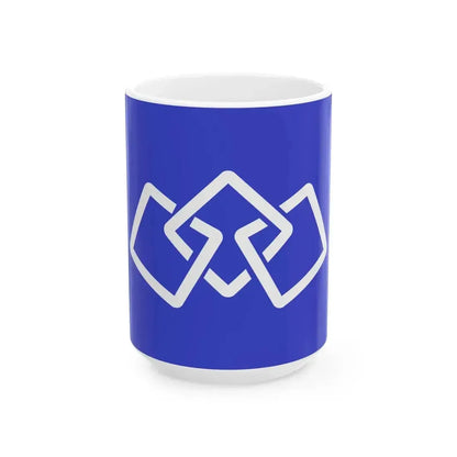 Flag of Kunimi Fukushima (Japan) White Coffee Mug 15oz - Go Mug Yourself