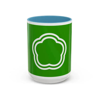 Flag of Kunitachi Tokyo Japan - Accent Coffee Mug 15oz Light Blue - Go Mug Yourself