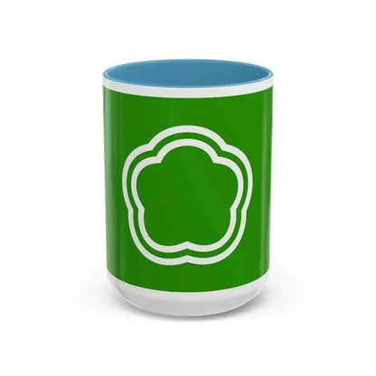 Flag of Kunitachi Tokyo Japan - Accent Coffee Mug 15oz Light Blue - Go Mug Yourself