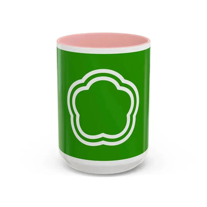 Flag of Kunitachi Tokyo Japan - Accent Coffee Mug 15oz Pink - Go Mug Yourself