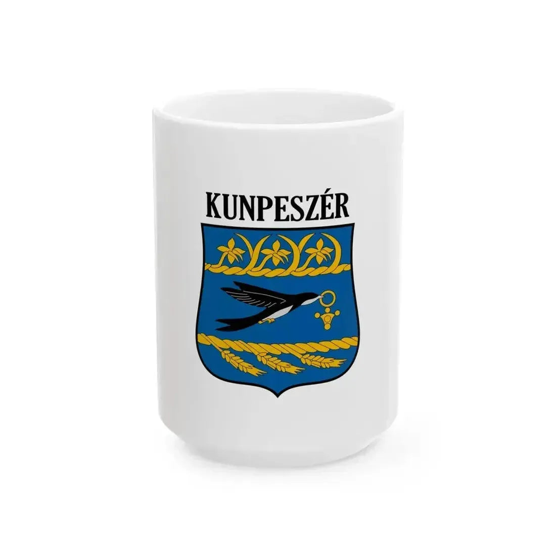 Flag of Kunpeszer (Hungary) White Coffee Mug 15oz - Go Mug Yourself