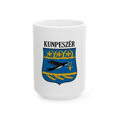 Flag of Kunpeszer (Hungary) White Coffee Mug 15oz - Go Mug Yourself