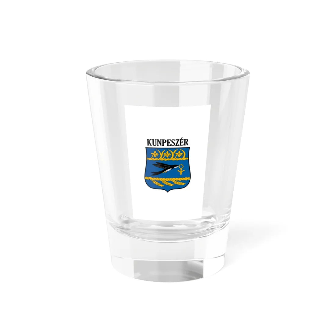 Flag of Kunpeszer vertical (Hungary) Shot Glass 1.5oz 1.5oz - Go Mug Yourself