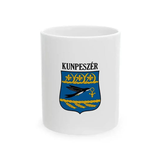 Flag of Kunpeszer vertical (Hungary) White Coffee Mug 11oz - Go Mug Yourself