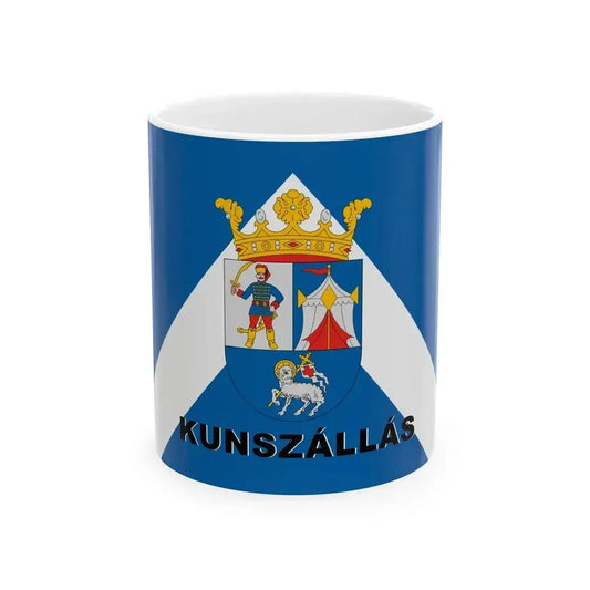 Flag of Kunszallas (Hungary) White Coffee Mug 11oz - Go Mug Yourself