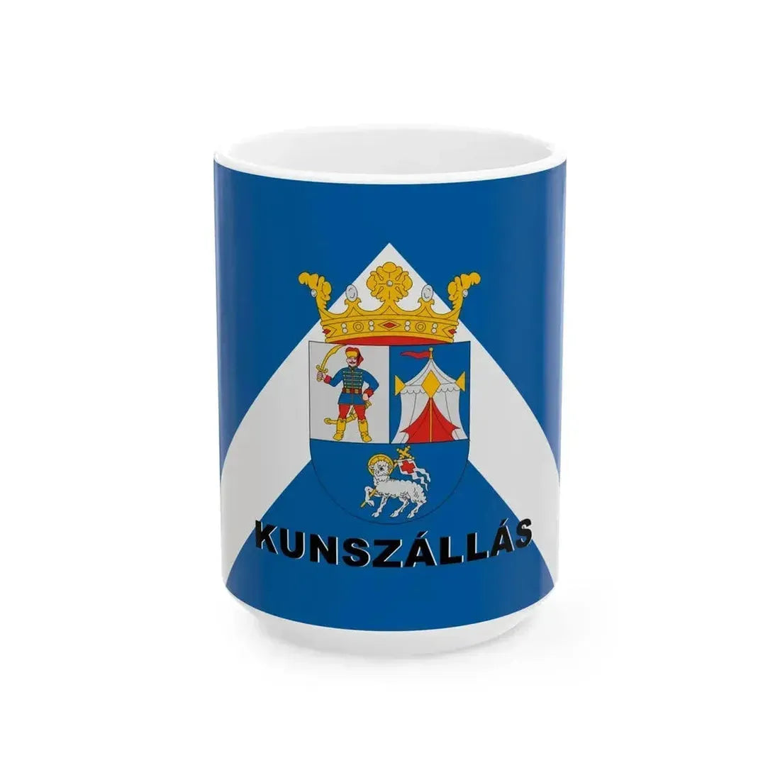 Flag of Kunszallas (Hungary) White Coffee Mug 15oz - Go Mug Yourself