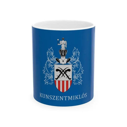 Flag of Kunszentmiklos (Hungary) White Coffee Mug 11oz - Go Mug Yourself