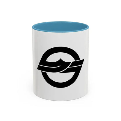 Flag of Kurashiki Okayama Japan - Accent Coffee Mug 11oz Light Blue - Go Mug Yourself
