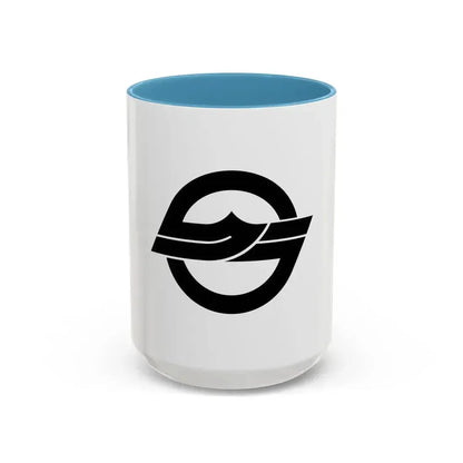 Flag of Kurashiki Okayama Japan - Accent Coffee Mug 15oz Light Blue - Go Mug Yourself