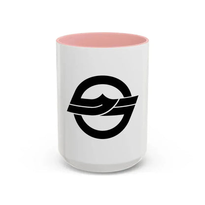 Flag of Kurashiki Okayama Japan - Accent Coffee Mug 15oz Pink - Go Mug Yourself
