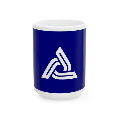 Flag of Kuratake Kumamoto 1965-2006 (Japan) White Coffee Mug 15oz - Go Mug Yourself