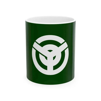 Flag of Kurate Fukuoka (Japan) White Coffee Mug 11oz - Go Mug Yourself